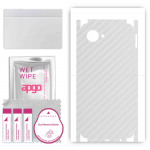 apgo Protective Skin Sticker for the back+sides compatible with Realme C30, Full Wrap Film, Foil, Vinyl - Pattern Transparent Carbon