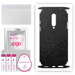 apgo Protective Skin Sticker for the back+sides compatible with OnePlus 8, Full Wrap Film, Foil, Vinyl - Pattern Black Honeycomb