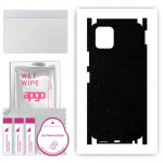 apgo Protective Skin Sticker for the back+sides compatible with Vivo Y52s, Full Wrap Film, Foil, Vinyl - Pattern Matte Black