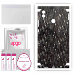 apgo Protective Skin Sticker for the back+sides compatible with Honor 8X, Full Wrap Film, Foil, Vinyl - Pattern Carbon Black Pixel