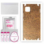 apgo Protective Skin Sticker for the back+sides compatible with Realme C11, Full Wrap Film, Foil, Vinyl - Pattern Rusty Copper