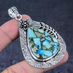 Natural Spiny Oyster Gemstone Handmade 925 Sterling Silver Pendant 2.80 z0o84
