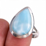 Natural Republic Larimar v&auml;&auml;riskivi 925 sterlingh&otilde;be ehted s&otilde;rmus suurus 9.5 d1w05