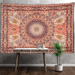 Retro Mandala seinavaip Seinaripp Boheemlaslikus stiilis Ps&uuml;hhedeelne n&otilde;idus Tapiz Hipi Magamistoa vaip Kodukaunistus 400x220cm