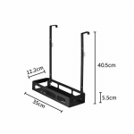 Mustad rippuvad vanniriiulid Vannitoa riiulite korraldaja Naelavaba &scaron;ampoonihoidik S&auml;ilitusriiul Vannitoa korvihoidja single must