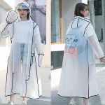 Paks EVA T&auml;iskasvanute pikk kapuutsiga vihmamantel meestele Naistele Veekindel vihmamantel &otilde;ues pont&scaron;o jope reisimine telkimine kalap&uuml;&uuml;gi vihmariided XXL valge