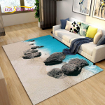 Ookeani 3D-merevee rannaveemaastiku vaip, vaibavaip elutoa diivani uksemattide kaunistamiseks, libisemiskindel lapse p&otilde;randamatt 40x60cm(15x23in)
