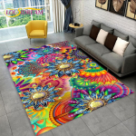 3D B&ouml;&ouml;mimaa Mandala Geomeetriline Vaip, Vaip Kodu Elutuppa Magamistuppa Diivani Juurde Uksematt K&ouml;&ouml;gi Sisustus, Laste Libisemiskindlad P&otilde;randamatid 70x100cm(27x39in)