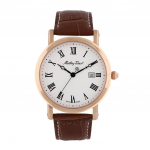 Mathey-Tissot City Nahkrihm Valge sihverplaat Kvarts HB611251PBR Meeste k&auml;ekell valge