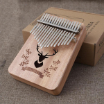 Kalimba 17 klahvi p&ouml;idlaklaver kvaliteetne puit mahagonist mbira korpus Aafrika sanza koos kalimba kotiga loominguline muusikakarp s&otilde;rmeklaver beige