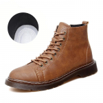 Ehtsast nahast meeste saapad S&uuml;gistalvised poolsaapad meeste kingad 35 must