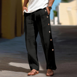 Meeste vabaaja vabaaja p&uuml;ksid, puuvillased linased n&ouml;&ouml;bid, p&uuml;ksid L must