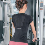 Naiste spordi-T-s&auml;rk, suvine hingav seksikas ilu selg Fitness-r&otilde;ivad Quick Dry Running Treening l&uuml;hikeste varrukatega joogatop M