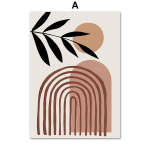 Abstract Boho Rainbow Vase Plant Lehejoon Plakatid ja Prindid L&otilde;uendimaaling P&otilde;hjamaade seinakunstipildid elutoa sisekujunduseks 21X30cm No Frame