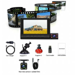 4In Cars DVR Dash Cam autodele 3 objektiiviga videosalvesti Carplay DVR Mirror Black Box IPS 1080P HD puuteekraaniga autotarvikud 3 Cameras