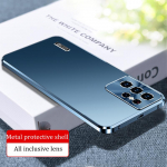 Luksuslik metallist magnetiline kaitsv &uuml;mbris Samsung Galaxy S25 S24 S23 Ultra S22 Plus S21 jaoks, alumiiniumisulamist telefoni tagakaas For Samsung S21 sinine