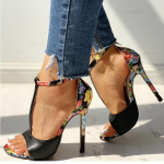 Naiste Peeptoe Unikaalne stiil suvesandaalid Naiste kingad Pulmakingad 38 must