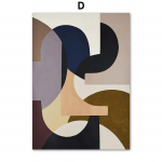 Sofia Lind Triibuline pidžaama Naine Geomeetria Leht Sein Kunsttr&uuml;kk P&otilde;hjamaade plakat L&otilde;uendimaal Retropildid elutoa sisekujunduseks 50x70cm No Framed