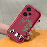 Pehme silikoonist ruudukujulise redeliga printimismustriga telefoni korpus, t&auml;iskaanega kaamera p&otilde;rutuskindel kaitse kummist &uuml;mbris Xiaomi Redmi jaoks Xiaomi Poco C61 tumepunast v&auml;rvi