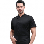 Unisex peakoka s&auml;rk K&ouml;&ouml;k &Uuml;herealine L&uuml;hike kraega K&ouml;&ouml;k Plekikindel lahtiste varrukatega pagari&auml;ri Restoran S&ouml;&ouml;kla Kelner Top Kokavorm L punane