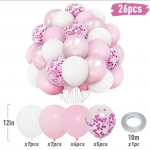 10/26/38 tk Konfeti-Lateks &otilde;hupallid S&uuml;nnip&auml;evapeokaunistus Pulmadekoratsioon Baby Shower Globos selge &otilde;huga &otilde;hupallid S&otilde;brap&auml;ev 12INCH