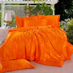 50 Voodipesukomplekt Queen Tekikottide komplekt Siidist Tekk Voodipesukomplekt 150X200 2PCS oranž