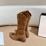 Retro L&auml;&auml;ne Kauboi Saapad Naiste Kevad ja S&uuml;gis Uued XINGX Saapad Paksu Kontsaga Keskmise S&auml;&auml;rega Saapad Terava Ninaga Naised 40