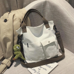 Women Bag tide Korea versioon moekangast kangast kott sada koos crossbody kotiga suure mahutavusega &otilde;lakott Dinosaurs valge