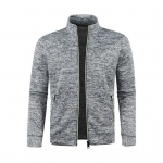 Meeste s&uuml;gistalvine kampsun Mantel T&otilde;mblukuga T&otilde;mblukuga Taskud Kootud &Otilde;huke kardigan Standkrae Pikad Varrukad Soliidne XL hall