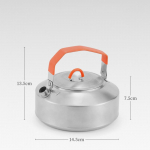 1L v&auml;lik&auml;mpingu veekeetja, kerge roostevabast terasest veekeetja, vastupidav kaasaskantav Camp teekeetja Silver kettle 1L