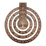 Puidust p&ouml;&ouml;rlev &uuml;mmargune p&uuml;sikalender Kuu puu p&auml;ikese &uuml;mmargune sihverplaat, p&uuml;sikalendri sein A