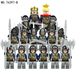 16 tk Keskaegne l&otilde;vi vs. Grizzly karu s&otilde;duri tegevusfiguurid Laste ehitusklotsid M&auml;nguasjad