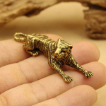 Tiger 3D messingist valatud kuju Mini looma metallist kujukeste kodukaunistus