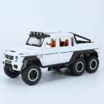 1/20 Mercedes Benz Maastikuauto 6*6 Suure Rehviga Sulamist Automudel Valatud Metallist M&auml;nguasi Maastikus&otilde;idukid Automudel Heli ja Valguse Simulatsioon Laste Kingitus valge