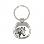 Basque Mountain Horse - keychain with a horse, keychain with a print, personalized pendant from the Art-Dog brand