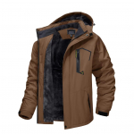 Suusa lumelaud Parka talveriided fliisvooder M&auml;gijoped Meeste matkajoped &Otilde;ues eemaldatavad kapuutsiga mantlid XXXXXL kohv