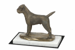 Border Terrier - dog figurine, statue on white marble, trophy for Art-Dog dog show exhibition