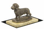 Dachshund Wire-haired, Wiener dog, Badger dog - dog figurine, dog silhouette figurine, trophy for Art-Dog dog show exhibition