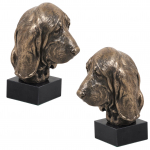 Basset Hound - Dog statue, bust on stone base, sculpture, trophy for dog show by Art-Dog brand
