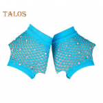 1 paar Performance Kindad &Otilde;&otilde;nes v&otilde;rk &Otilde;huke Rhinestone Decor K&otilde;rge elastsusega S&otilde;rmedeta &Otilde;hukesed L&auml;bipaistvad Cosplay Klubi Peofestivalid Kindad roosa