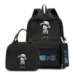 3 tk/komplekt Anime One Piece Hingav seljakott koos l&otilde;unakarbi ja pliiatsitopsiga t&uuml;drukule/poisile tagasi kooli, naiste raamatukott, vabaajakott, seljakott Mochila