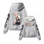 Demon Slayer Anime Kapuutsiga Dressipluus Shinazugawa Sanemi Prindiga Kapuutsiga Meeste Naiste Riided Vabaaja Lai Streetwear Harajuku Unisex Dressipluus XL hall v&auml;rv