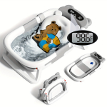 Kokkupandav vann, Kokkupandav vann pehme padja ja termomeetriga, Kaasaskantav reisivann, Vastupidav libisemiskindlate jalgadega vann 43.5*11*63.5cm hall v&auml;rv