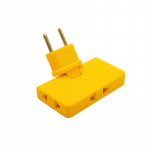 1 tk p&ouml;&ouml;rdpistiku muundur &Uuml;ks kolmest 180-kraadine pikenduspistik Mitme pistikuga mini &uuml;li&otilde;huke juhtmevaba pistikupesa adapter EU Plug kollane