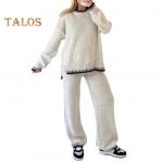 2 tk/komplekt Talve kampsun p&uuml;ksid komplekt O kael Lahti koo Paks pikad varrukad Kampsun Lai jalg Soojad P&uuml;ksid Igap&auml;evane riietus Kooli koduriided Spordiriided S tumehall v&auml;rv