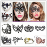 Halloweeni kost&uuml;&uuml;mide peokleit Printsessi mask Veneetsia metallist rhinestone'ist poolmask 1