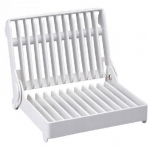 Valge k&ouml;&ouml;gividinad N&otilde;ude &auml;ravoolurest N&otilde;uderest Lauan&otilde;ude taldrikuriiul 21*18*16cm