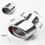 Roostevabast terasest summuti v&auml;ljalaskekate auto saba k&otilde;ri modifikatsiooni jaoks &ndash; &uuml;he/kahekordse v&auml;ljalasketoru kaunistus