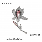 Kerge luksuslik mikroinkrusteeritud vasest tsirkoonist liilia pross mood temperament naiste riided pross ehten&otilde;el
