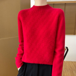 Naiste ka&scaron;miirkampsun Qinghe ka&scaron;miir 30% ka&scaron;miir 70% vill Naiste s&uuml;gis- ja talvine paks ka&scaron;miirpullover pehme ja soe XXL punane